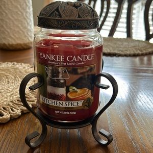 YANKEE CANDLE HOLDER AND TOPPER